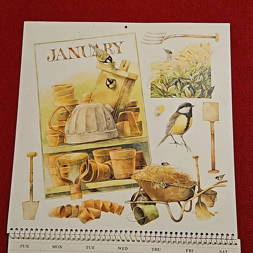 Marjolein Bastin Hallmark @2001 calendar UNUSED Nature's Sketchbook art craft